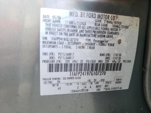Photo 10 from auction – 2007 FORD FIVE HUNDR with VIN 1FAFP24197G107270