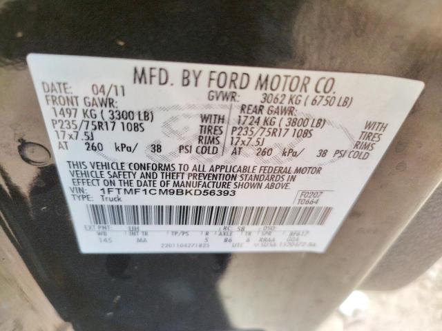 Photo 10 from auction – 2011 FORD F150 with VIN 1FTMF1CM9BKD56393
