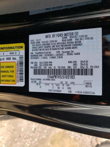 Photo 10 from auction – 2018 FORD MUSTANG with VIN 1FA6P8TH5J5102183