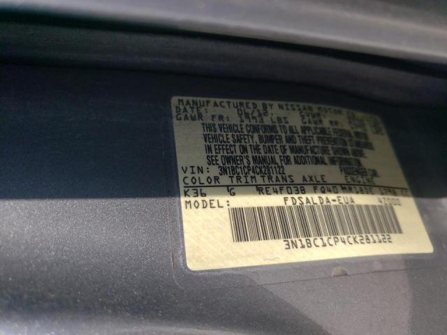 Photo 10 from auction – 2012 NISSAN VERSA S with VIN 3N1BC1CP4CK281122