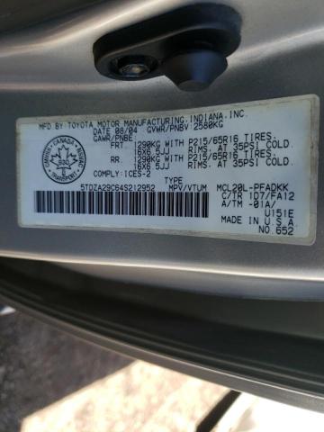 Photo 10 from auction – 2004 TOYOTA SIENNA CE with VIN 5TDZA29C64S212952