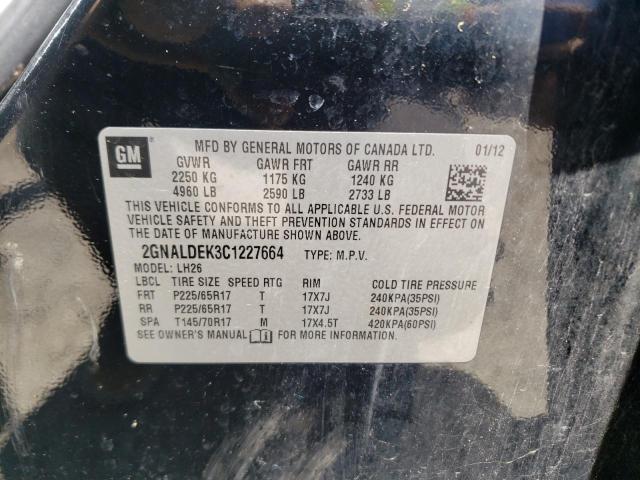 Photo 10 from auction – 2012 CHEVROLET EQUINOX LT with VIN 2GNALDEK3C1227664