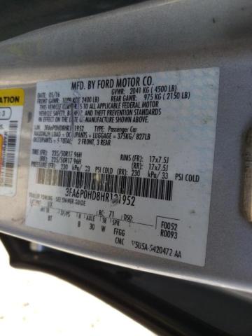 Photo 10 from auction – 2017 FORD FUSION SE with VIN 3FA6P0HD8HR131952