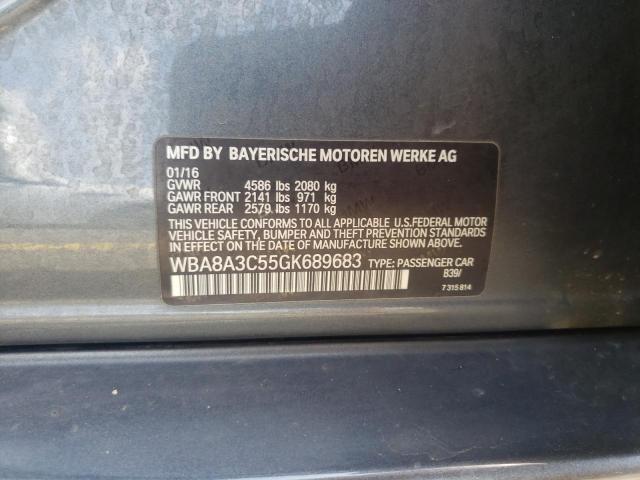Photo 10 from auction – 2016 BMW 320 XI with VIN WBA8A3C55GK689683