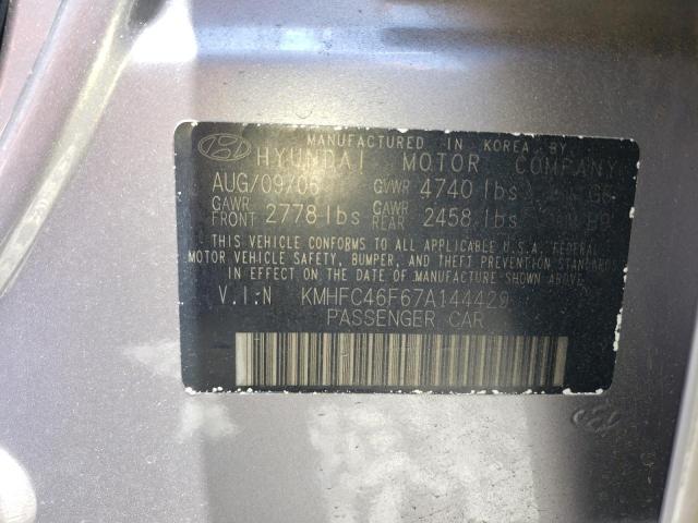 Photo 10 from auction – 2007 HYUNDAI AZERA SE with VIN KMHFC46F67A144429