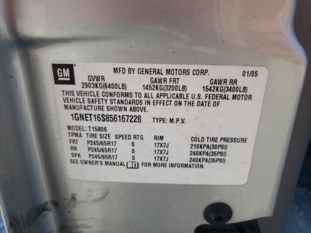 Photo 10 from auction – 2005 CHEVROLET TRAILBLAZE with VIN 1GNET16S856167228