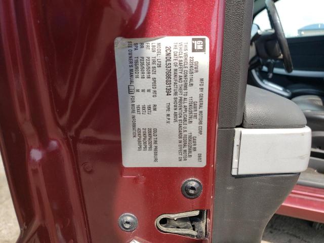 Photo 10 from auction – 2008 CHEVROLET EQUINOX SP with VIN 2CNDL537686031394