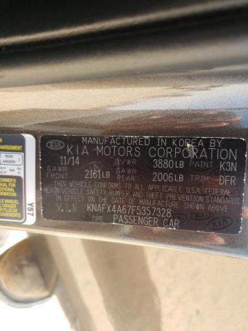 Photo 10 from auction – 2015 KIA FORTE LX with VIN KNAFX4A67F5357328
