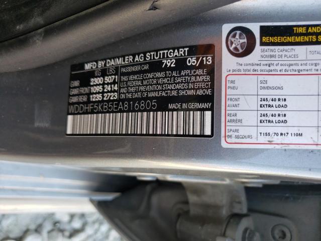 Photo 10 from auction – 2014 MERCEDES-BENZ E 350 with VIN WDDHF5KB5EA816805