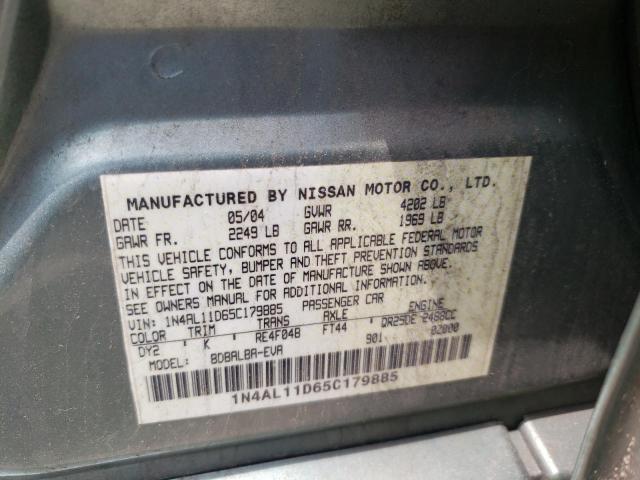 Photo 10 from auction – 2005 NISSAN ALTIMA S with VIN 1N4AL11D65C179885