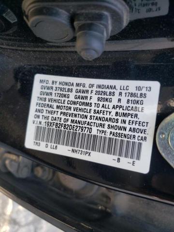 Photo 10 from auction – 2013 HONDA CIVIC EX with VIN 19XFB2F82DE279770