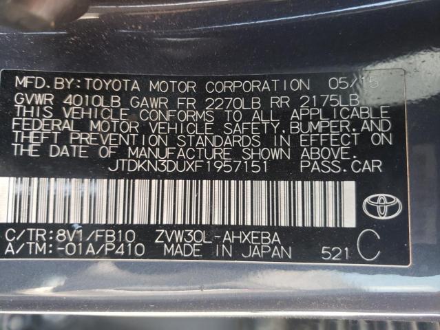 Photo 10 from auction – 2015 TOYOTA PRIUS with VIN JTDKN3DUXF1957151