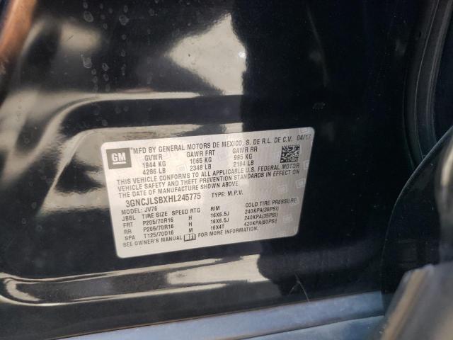 Photo 10 from auction – 2017 CHEVROLET TRAX 1LT with VIN 3GNCJLSBXHL245775