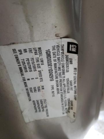 Photo 10 from auction – 2001 PONTIAC MONTANA with VIN 1GMDX03E11D242919