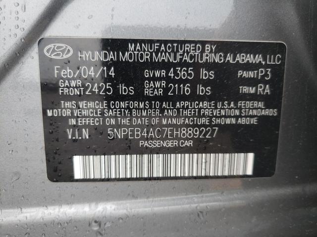 Photo 10 from auction – 2014 HYUNDAI SONATA GLS with VIN 5NPEB4AC7EH889227