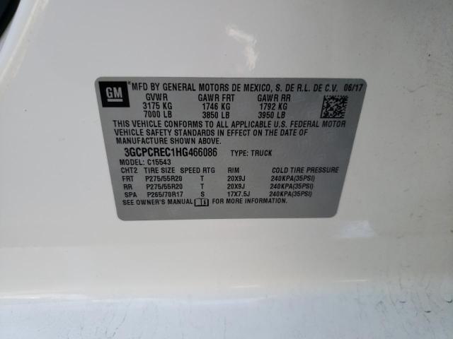 Photo 10 from auction – 2017 CHEVROLET SILVERADO with VIN 3GCPCREC1HG466086