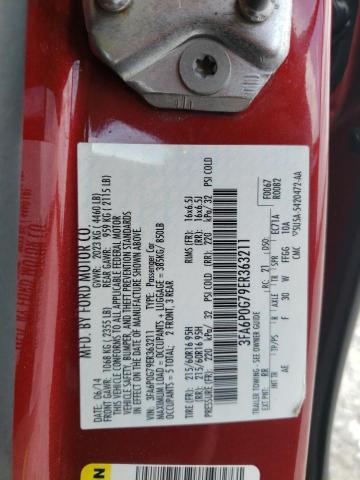 Photo 10 from auction – 2014 FORD FUSION S with VIN 3FA6P0G79ER363211