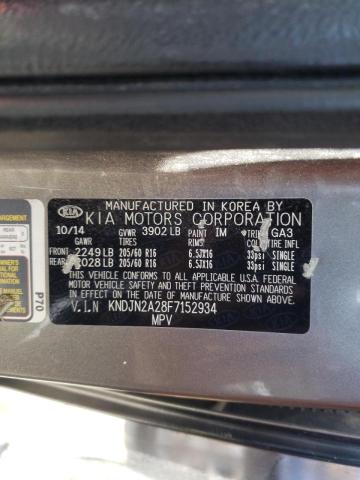 Photo 10 from auction – 2015 KIA SOUL with VIN KNDJN2A28F7152934