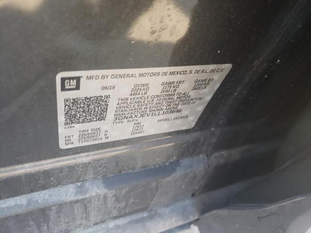 Photo 10 from auction – 2020 CHEVROLET EQUINOX LT with VIN 3GNAXJEV1LL103646
