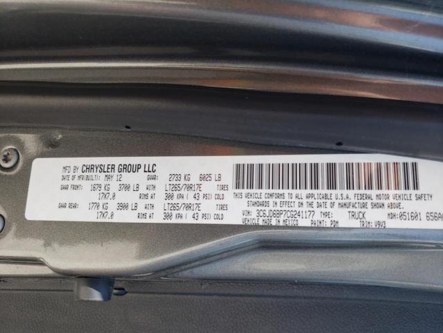 Photo 10 from auction – 2012 DODGE RAM 1500 S with VIN 3C6JD6BP7CG241177