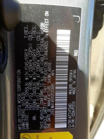 Photo 10 from auction – 2009 TOYOTA HIGHLANDER with VIN JTEEW41A592030885