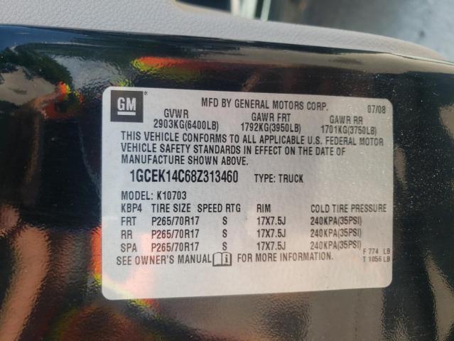 Photo 10 from auction – 2008 CHEVROLET SILVERADO with VIN 1GCEK14C68Z313460