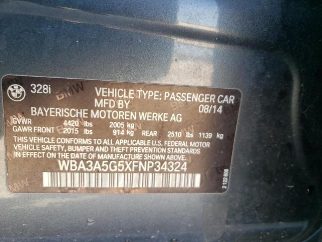 Photo 10 from auction – 2015 BMW 328 I with VIN WBA3A5G5XFNP34324