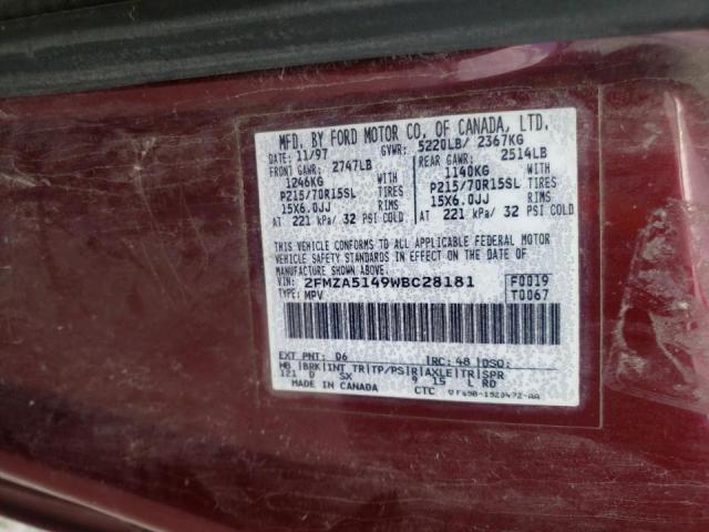 Photo 10 from auction – 1998 FORD WINDSTAR W with VIN 2FMZA5149WBC28181