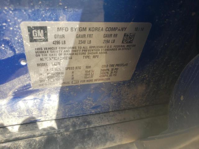Photo 10 from auction – 2015 CHEVROLET TRAX LS with VIN KL7CJKSB2FB060344
