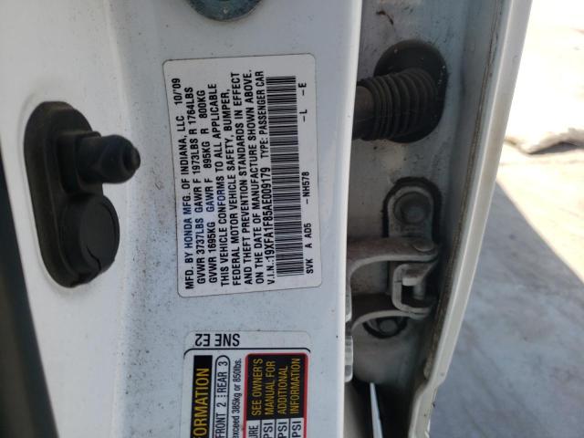Photo 10 from auction – 2010 HONDA CIVIC EX with VIN 19XFA1F85AE009179