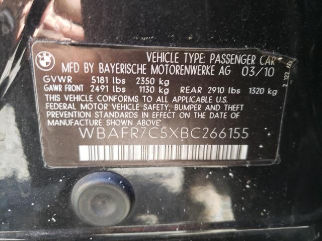 Photo 10 from auction – 2011 BMW 535 I with VIN WBAFR7C5XBC266155