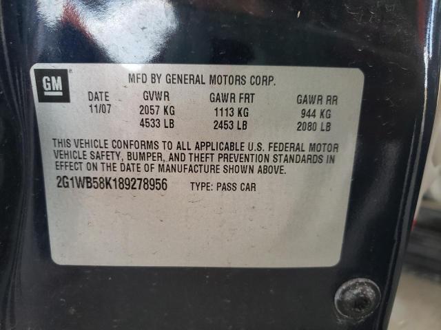 Photo 10 from auction – 2008 CHEVROLET IMPALA LS with VIN 2G1WB58K189278956