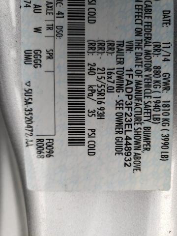 Photo 10 from auction – 2014 FORD FOCUS SE with VIN 1FADP3F23EL448932