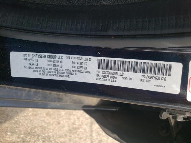 Photo 10 from auction – 2012 DODGE AVENGER with VIN 1C3CDZAB0CN311252