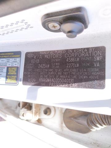 Photo 10 from auction – 2013 KIA OPTIMA HYB with VIN KNAGM4AD2D5040131