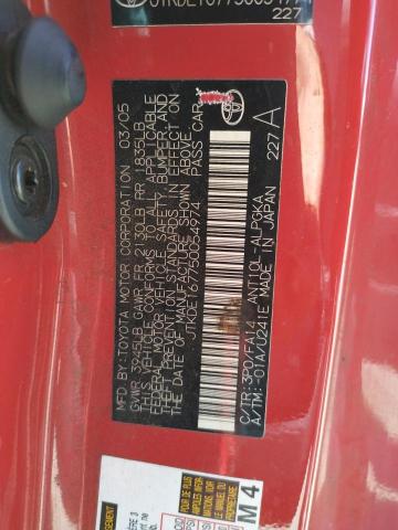 Photo 10 from auction – 2005 TOYOTA SCION TC with VIN JTKDE167750054974