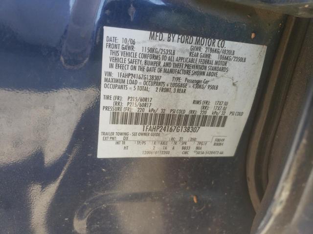 Photo 10 from auction – 2007 FORD FIVE HUNDR with VIN 1FAHP24167G138307