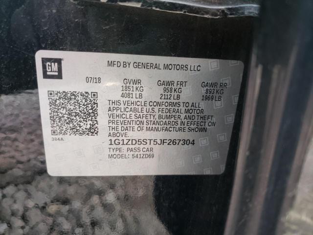 Photo 10 from auction – 2018 CHEVROLET MALIBU LT with VIN 1G1ZD5ST5JF267304