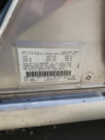 Photo 10 from auction – 2012 MITSUBISHI GALANT FE with VIN 4A32B2FF9CE020228