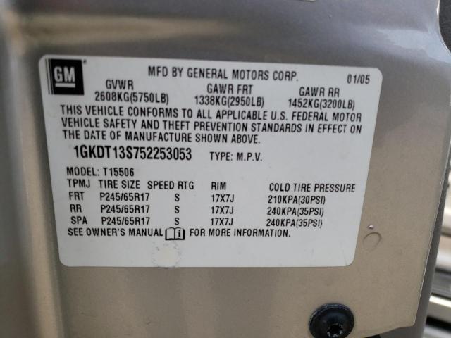 Photo 10 from auction – 2005 GMC ENVOY with VIN 1GKDT13S752253053
