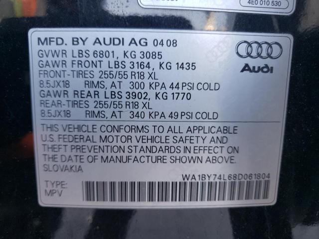 Photo 10 from auction – 2008 AUDI Q7 3.6 QUA with VIN WA1BY74L68D061804