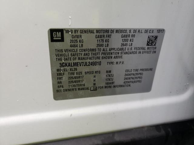 Photo 10 from auction – 2018 GMC TERRAIN SL with VIN 3GKALMEV7JL249010