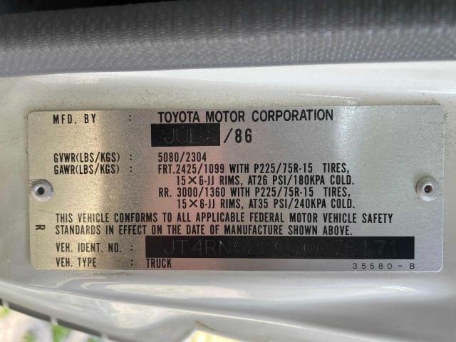 Photo 10 from auction – 1986 TOYOTA 4RUNNER RN with VIN JT4RN62D0G0078171