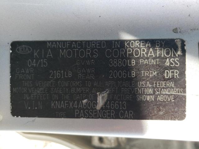 Photo 10 from auction – 2016 KIA FORTE LX with VIN KNAFX4A60G5446613