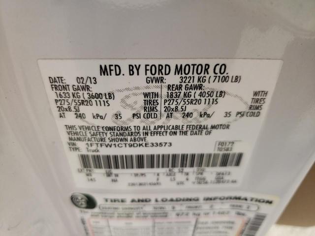 Photo 10 from auction – 2013 FORD F150 SUPER with VIN 1FTFW1CT9DKE33573