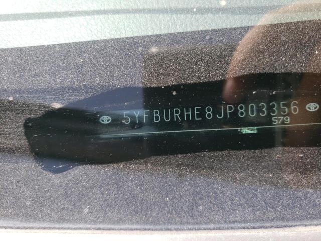 Photo 10 from auction – 2018 TOYOTA COROLLA L with VIN 5YFBURHE8JP803356
