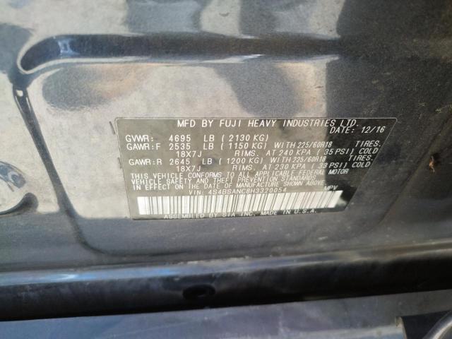 Photo 10 from auction – 2017 SUBARU OUTBACK 2. with VIN 4S4BSANC8H3320054