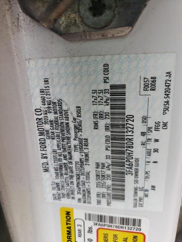 Photo 10 from auction – 2013 FORD FUSION SE with VIN 3FA6P0H78DR132720