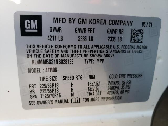 Photo 10 from auction – 2022 BUICK ENCORE GX with VIN KL4MMBS21NB028122