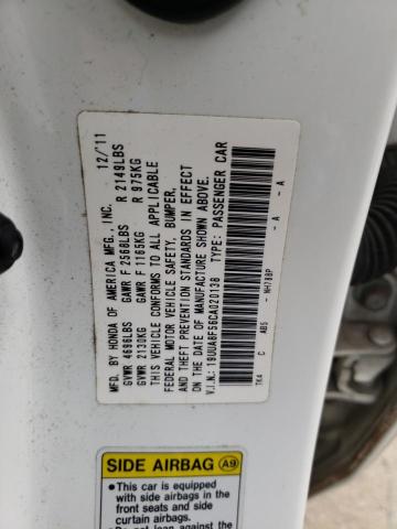 Photo 10 from auction – 2012 ACURA TL with VIN 19UUA8F56CA020138